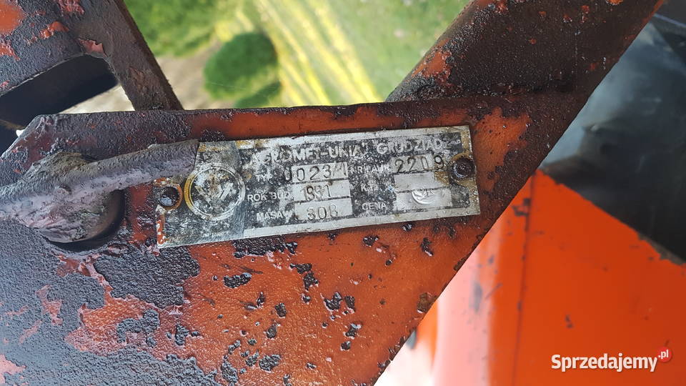 Pług zagonowy Duży Grudziądz wysoka słupica Dąbrowa Tarnowska