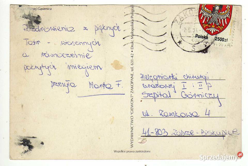 TATRY POCZTÓWKA WIDOKOWA 2 świętokrzyskie