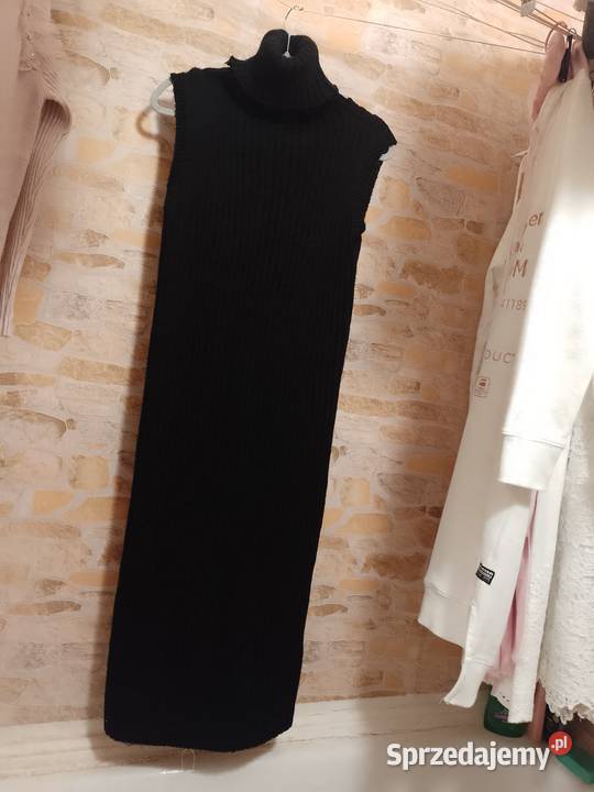 3638 SM Długa sukienka dzianinowa z golfem z Rozmiar 36(S) małopolskie Kraków sprzedam