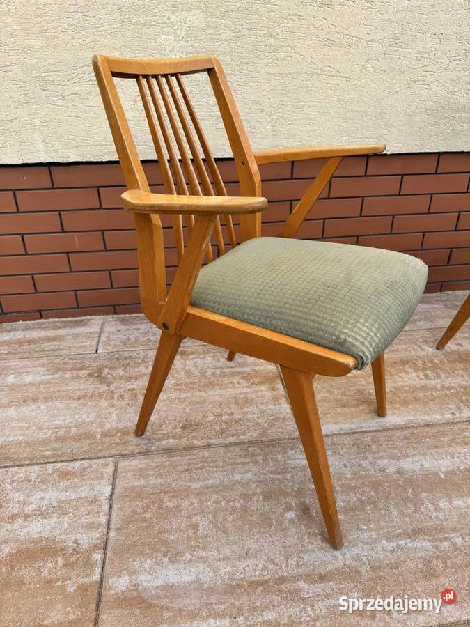 Krzesło Casala PRL art deco vintage stare Krzesła Sulbiny