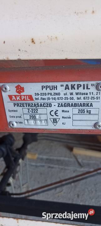 Zgrabiarka przetrząsarka pasowa taśmowa łódzkie Małe Końskie