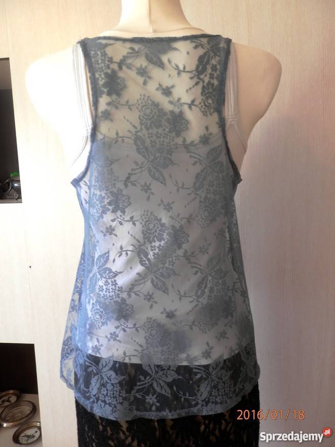 Bluzka Next Koronkowa Kobaltowa Asymetryczna podlaskie Łomża