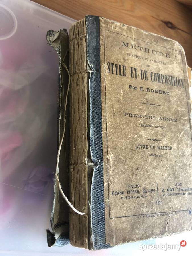 Stara książka z 1875 roku w języku francuskim Olkusz