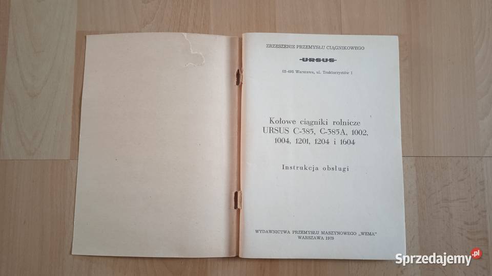 Instrukcja obsługi Ursus C385 C385A 1002 1004 Lublin