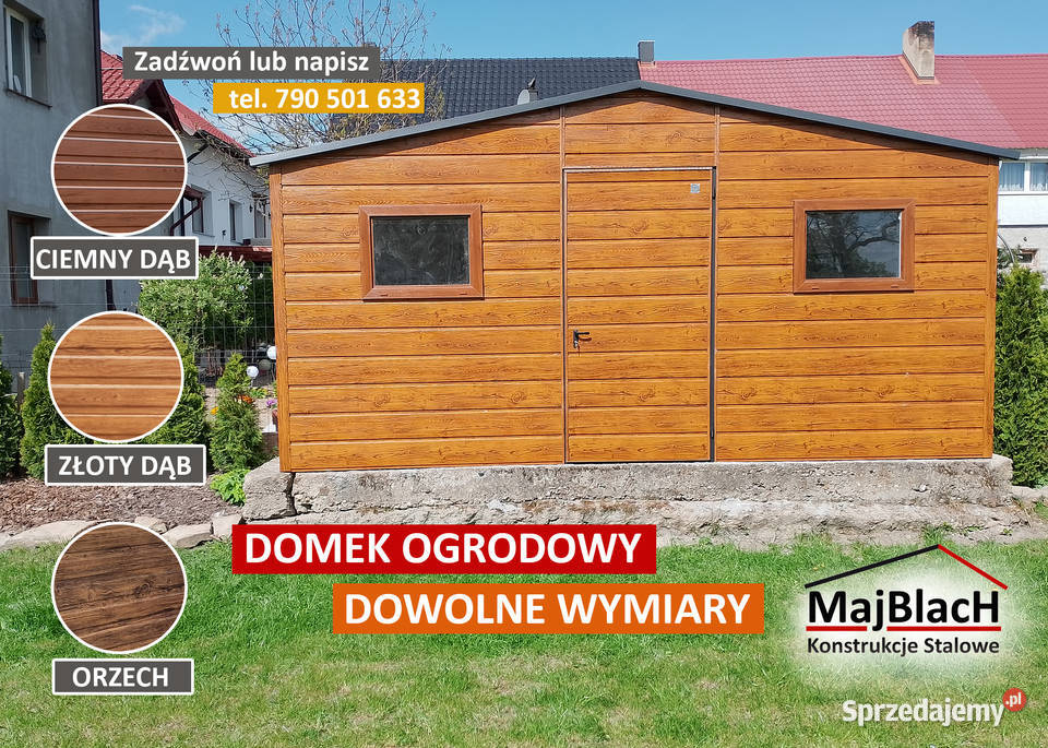 Garaż Blaszany do ogrodu SchowekWiatka Garaże blacha Września