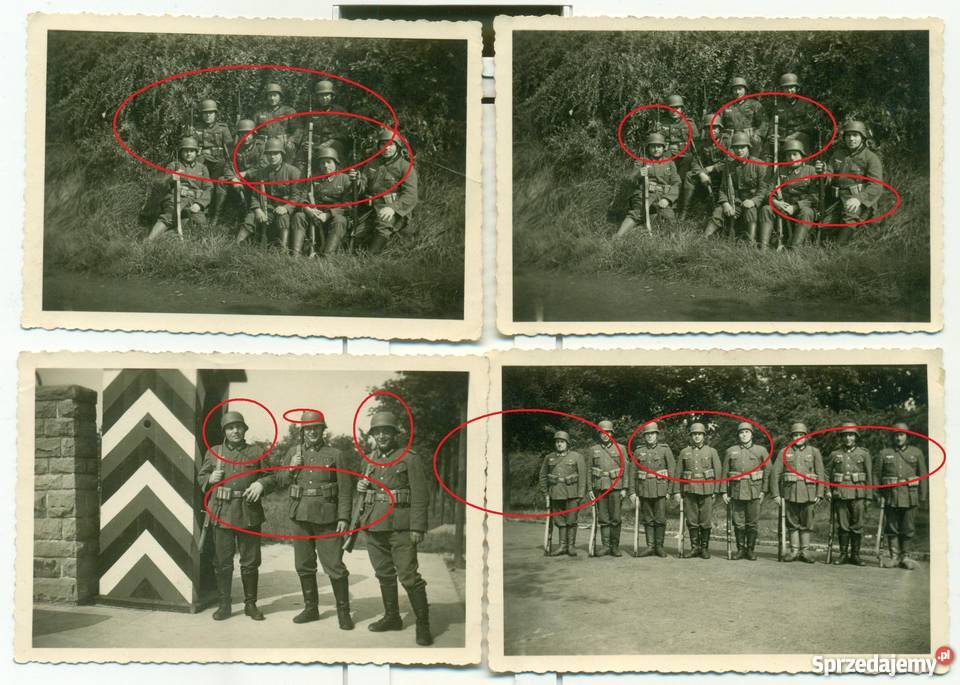 Stare zdjęcie żołnierz niemiecki grupowe 2 wojna wielkopolskie