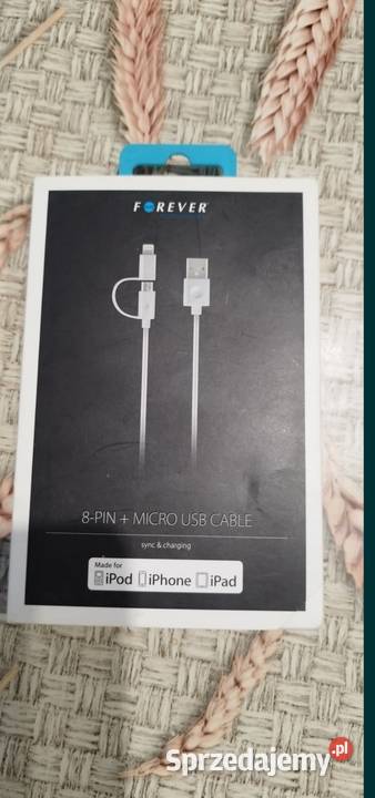 Kabel mikro USB z przejściówką do iPhone Słubice