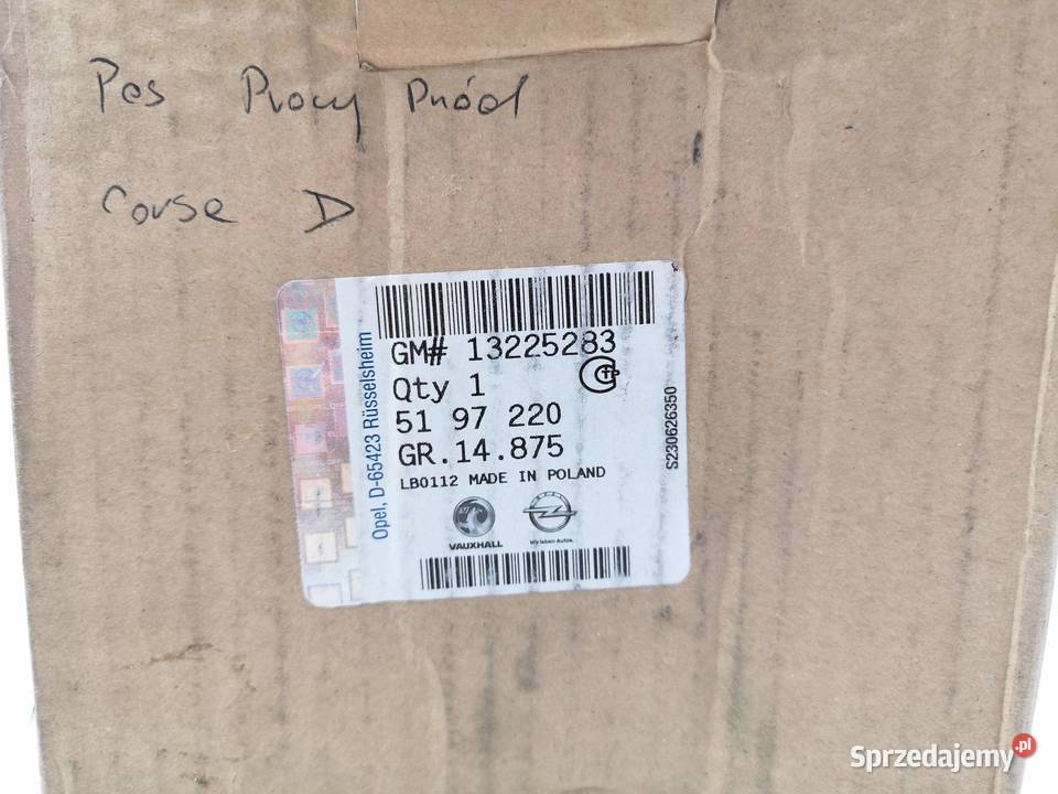 PAS BEZPIECZEŃSTWA PRAWY PRZÓD OPEL CORSA D 5D lubelskie