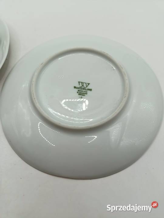Filiżanka i dwa spodki biała porcelana Zamość sprzedam