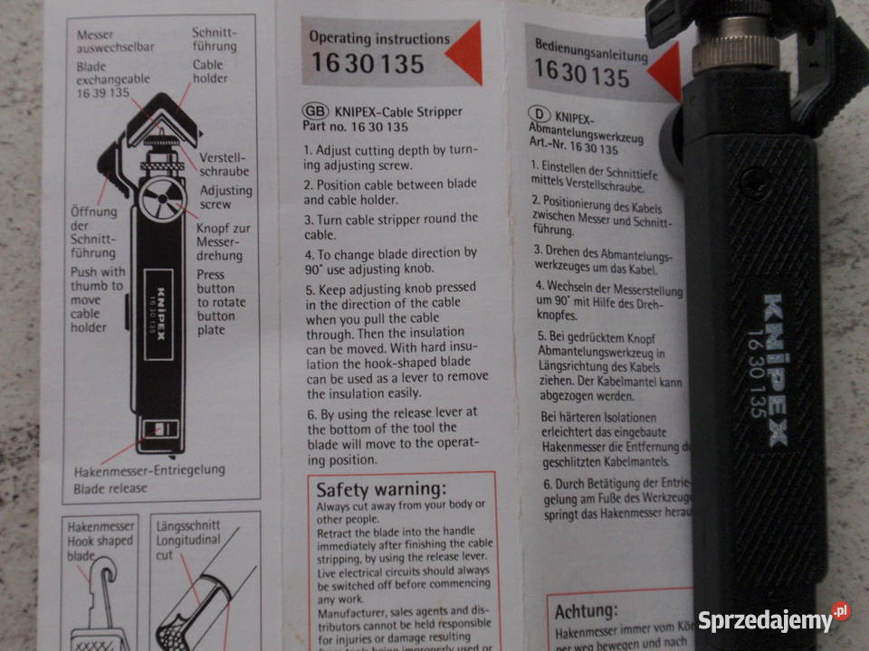 Knipex 16 30 135 przyrząd do ściągania Narzędzia Łódź