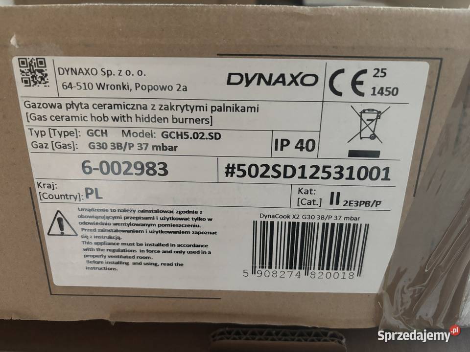 NOWA Dynaxo płyta gazowa ceramiczna DynaCook X2 Gorlice