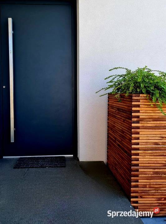 Donica masywna drewniana 3D prostokątna ogrodowa Kalety