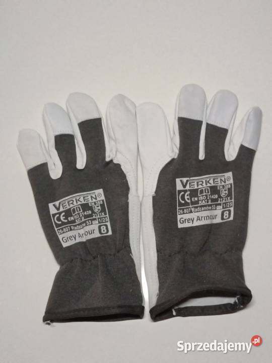 Rękawice skórzane Verken GREY ARMOUR r 891011 Radom