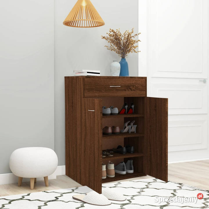 Szafka na buty brązowy dąb 60x35x84 WM815419 mazowieckie Warszawa sprzedam