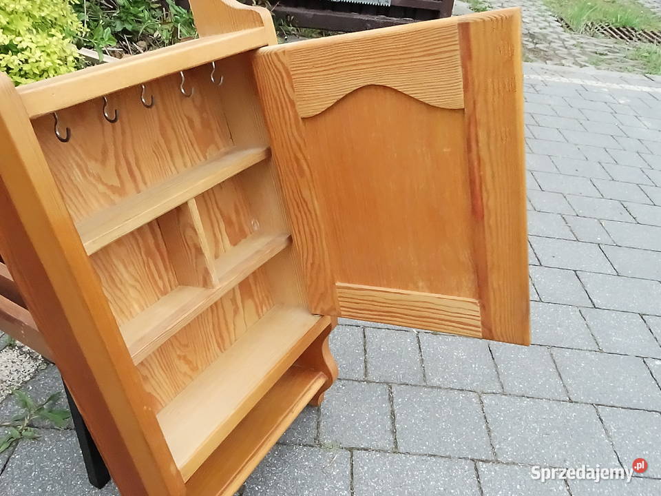 Rustykalna Drewniana Szafka na Klucze Organizer 63cm lubelskie