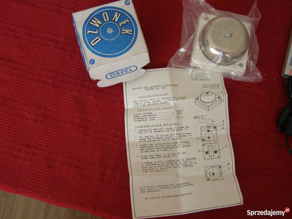 Dzwonek OSPEL PRL Międzyborów