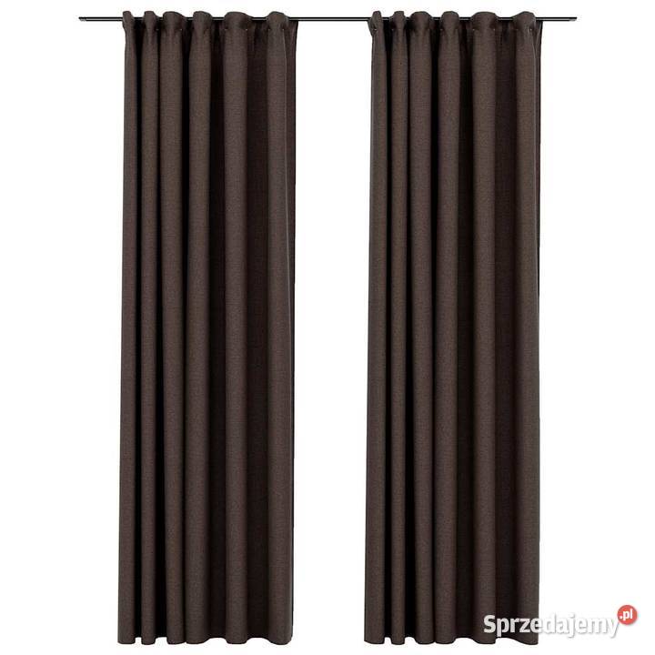 vidaXL Zasłony stylizowane na lniane 2 mazowieckie Warszawa