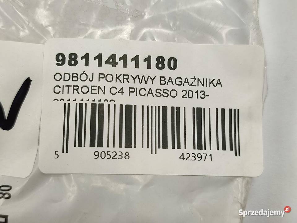 ODBÓJ POKRYWY BAGAŻNIKA CITROEN C4 PICASSO II DA