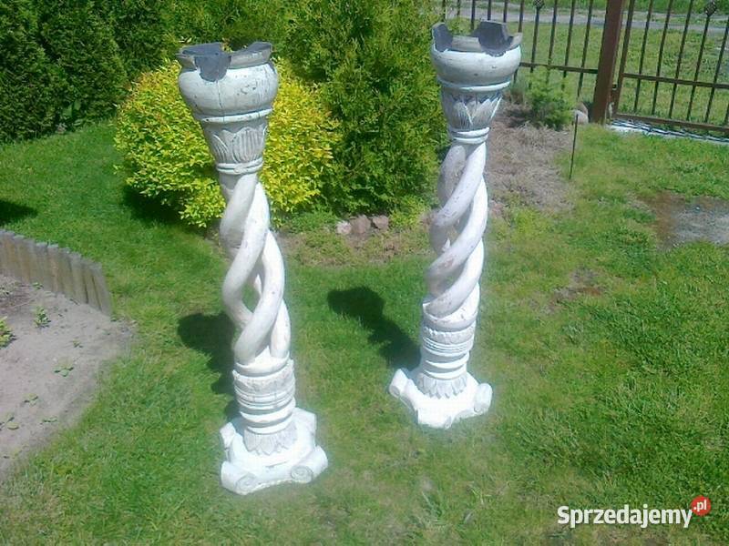 Świecznik drewniany rzeźbiony DUŻY 110 Warszawa