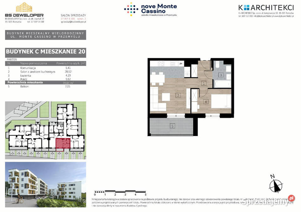 Mieszkanie 2pokojowe 3984 m2 Przemyśl Nove Monte Sprzedaż sprzedam