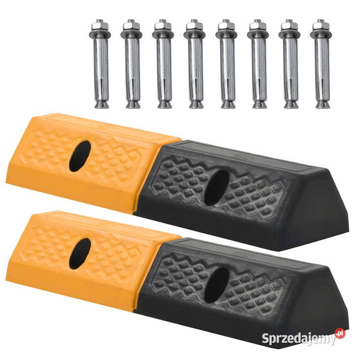 Progi parkingowe 2 gumowe 49 x 15 x 9 WM142838