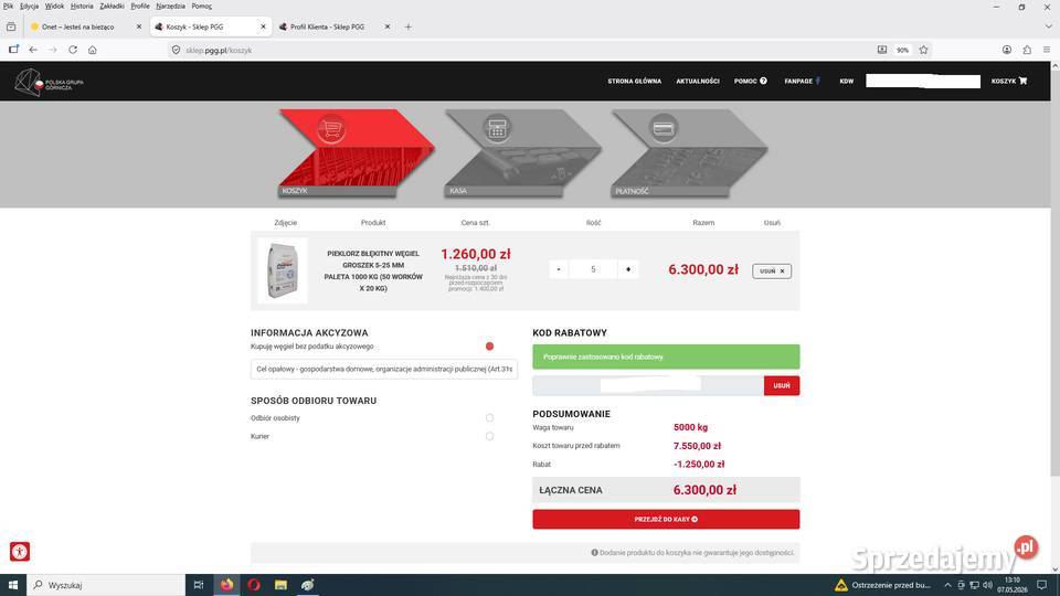 Kod Rabatowy PGG rabat 250 promocja na węgiel Czarków
