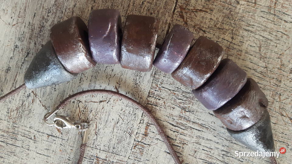 Naszyjnik ceramiczny ręcznie wykonany mazowieckie Otwock