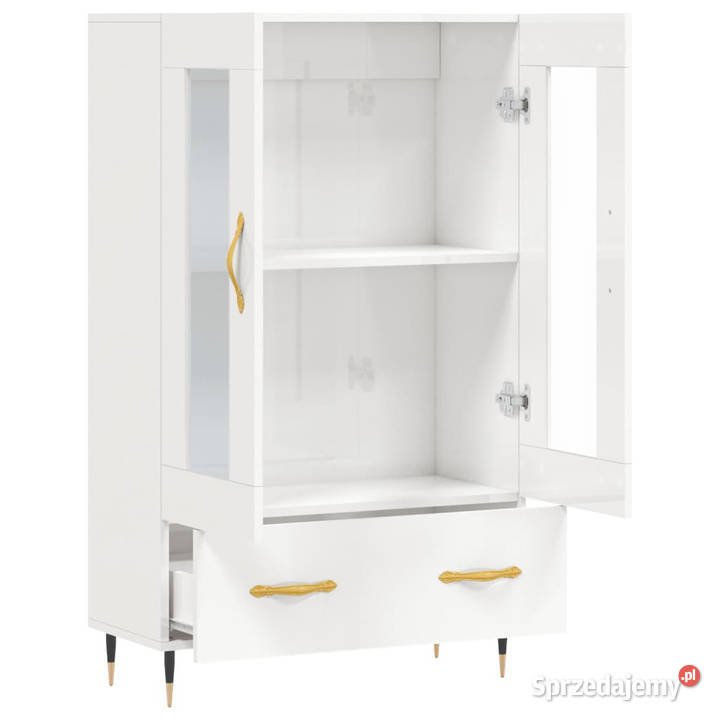 Wysoka szafka biała z połyskiem 695x31x115 Warszawa
