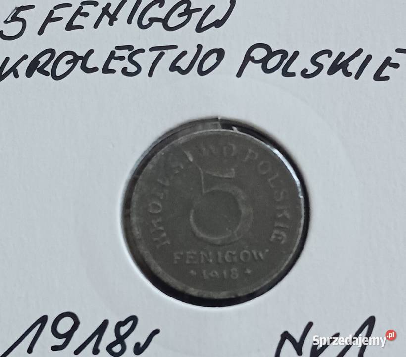 5 Fenigów Królestwo Polskie 1918 r 1