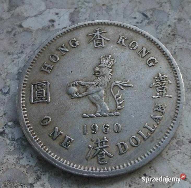 HONG KONG 1 DOLAR 1960 rHELŻBIETA Legionowo