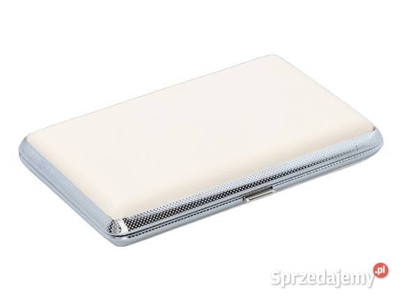 Kremowa Papierośnica Skórzana SLIM na Cienkie Ostrowy nad Okszą