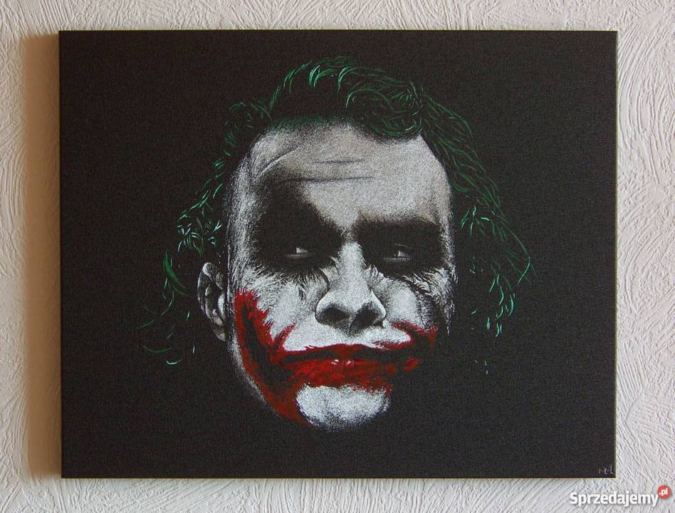 Ręcznie rzeźbiony w blasze JOKER Oryginalny