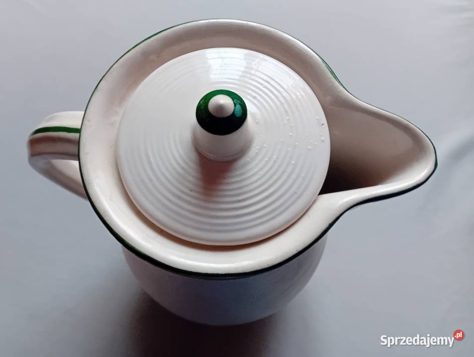 Fajansowy dzbanek art deco Hertwig Hatzhutte Koźminek