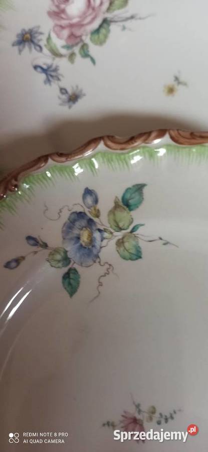 Talerz ręcznie zdobiony Sygnowany Aina Wedin pomorskie