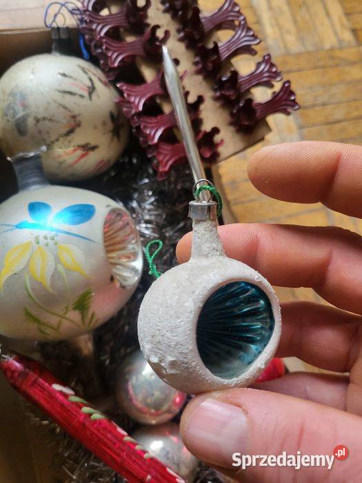 Bombki PRL stare ozdoby choinkowe szpic Warszawa