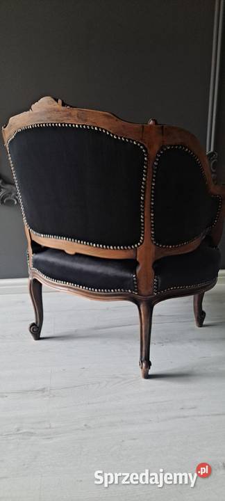 Stylowy frańcuski fotel berżera ludwik 76cm Szczecin