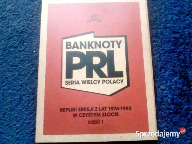 Banknoty z PRL repliki w czystym złocie Zakopane