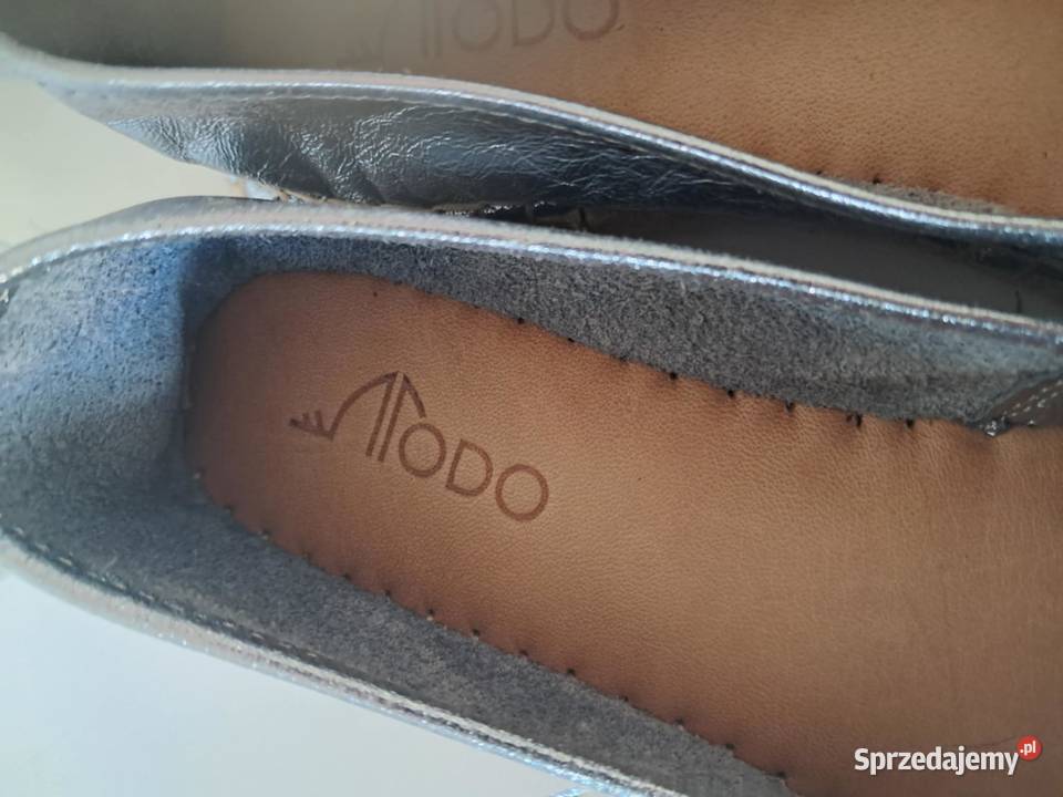 nowe srebrne skórzane buty frmy modo brak metki Sandomierz