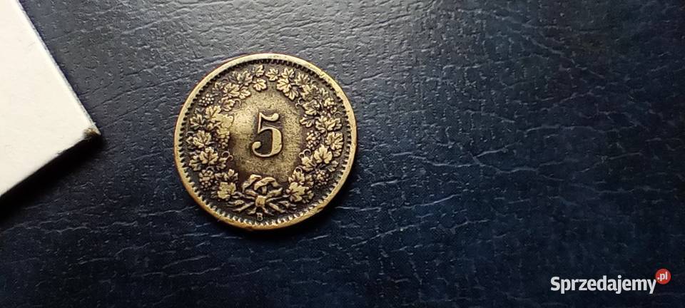 Stare monety 5 rappen 1873 Szwajcaria srebro Lesko