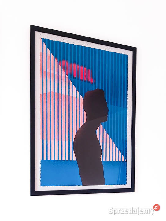 Plakat mężczyzna sylwetka geometryczny 50x70 Kraków