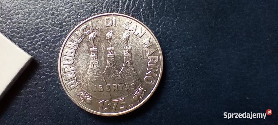 Stare monety 10 lir 1975 San Marino Lesko