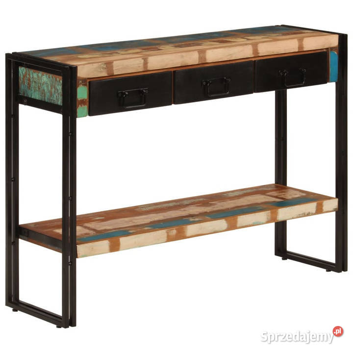 Stolik konsolowy 110x30x76 lite drewno z odzysku mazowieckie Warszawa sprzedam