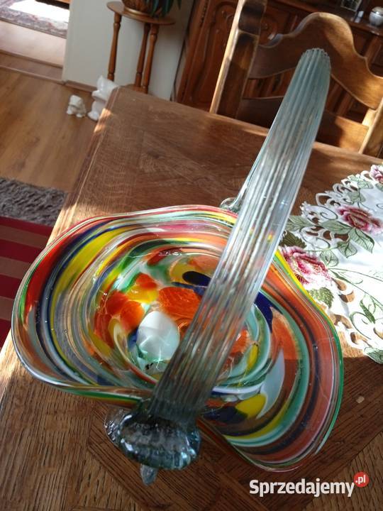 Koszyk ze szkła kolorowego Kozielice