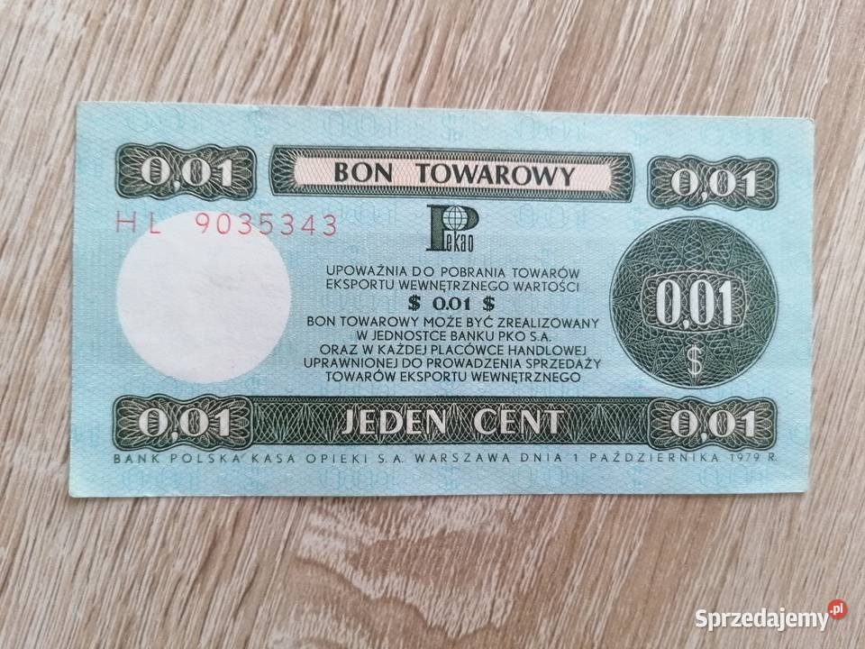 Bon Towarowy PRL 1979 Łódź
