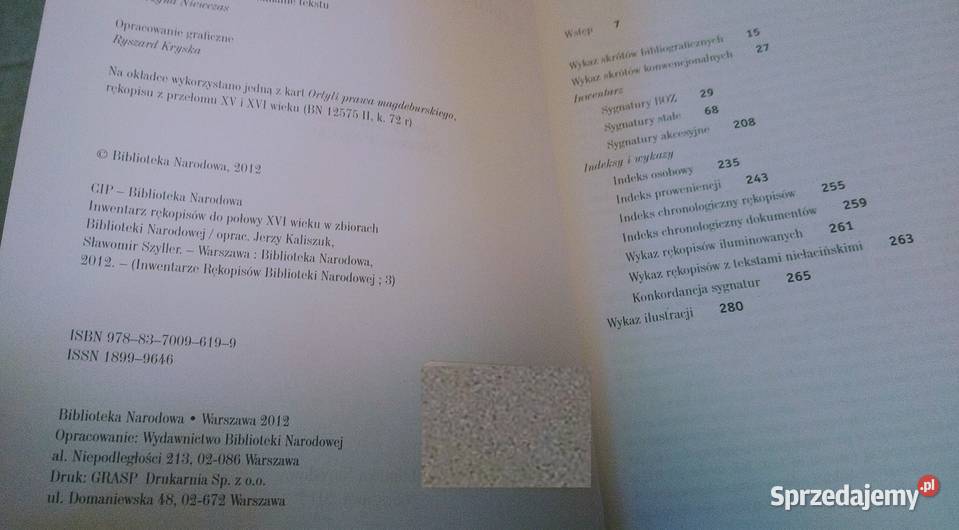 Inwentarz rękopisów do połowy XVI wieku w Rok wydania 2012 pomorskie Gdańsk