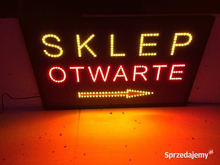 LED Reklama SKLEP OTWARTE strzałka 80x50 diodowa sprzedam