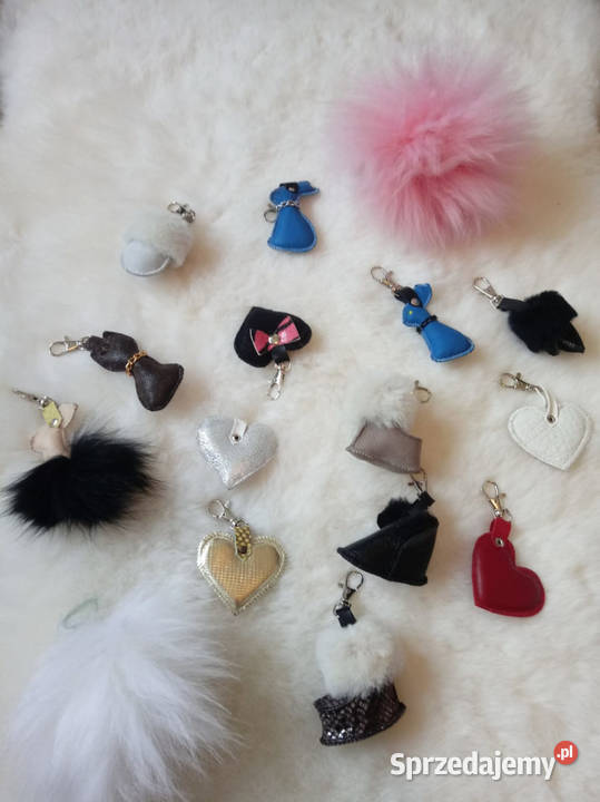 Breloczki do Kluczy SUPER Naturalna Skóra Owcza