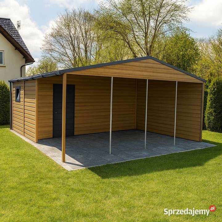 Domek Narzędziowy z wiatą 6x6 dwuspadowy Opole
