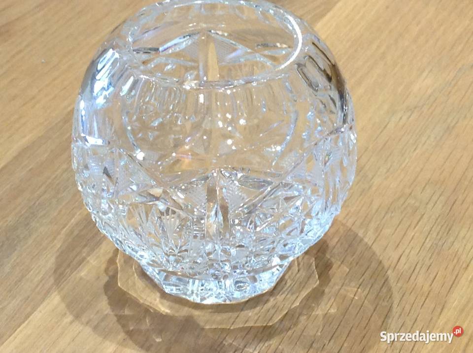 Wazon Wazonik Kryształowy Kula Vintage Nowa Sól