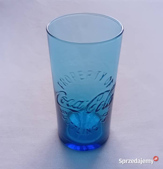 Kolekcjonerska niebieska szklanka Coca Cola Koźminek sprzedam